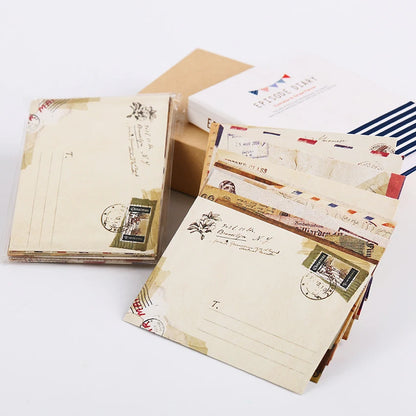 12 Pcs/lot 12 Designs Vintage Kraft Paper Envelope Cute Mini Envelopes Vintage European Style For Card Scrapbooking Gift