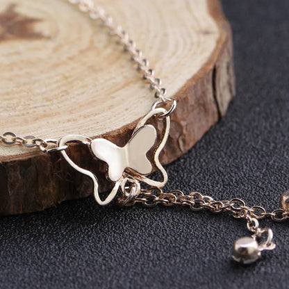 New Product Launch 2020 Fashion New Anklet Simple Wild Simple Adjustable Length Butterfly Crystal Ladies Anklet Gift Wholesale