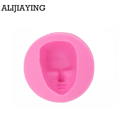 M0790 3D Men head Chocolate Mould baby Face Silicone Mold Cake Decorating Fondant Kitchen Baking DIY Cartoon Figre/Cake Tools