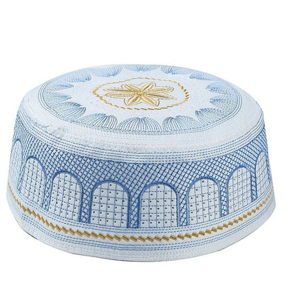 2023 Muslim Hat Cotton Embroidered Arab Men Prayer Hat Muslim Hijab Men Hijab Hat Saudi Arabia Islamic Jewish Indian Hat
