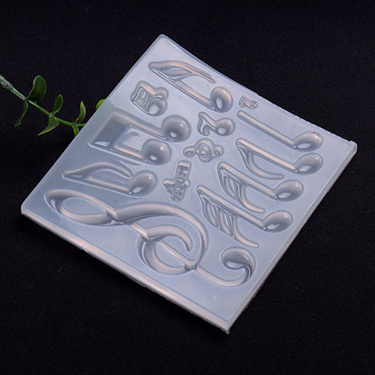 1pcs UV Resin Jewelry Liquid Silicone Mold Music Notes Shape Silicone Mold Resin Charms Mold For DIY Decorate Making Jewelry