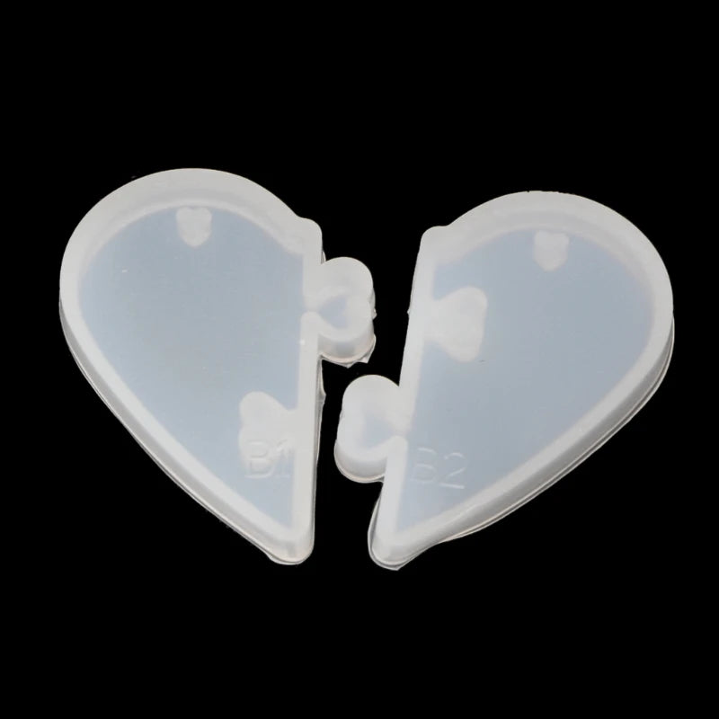 2Pcs Heart locks for lovers Pendant Liquid Silicone Mold DIY Epoxy Resin Mould Jewelry Tools