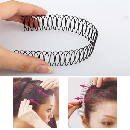 Women Professional Hair Styling Tools Roll Curve Clip Pin Invisible Bang Fringe Hair Comb Black Accessories Barrette Headwear