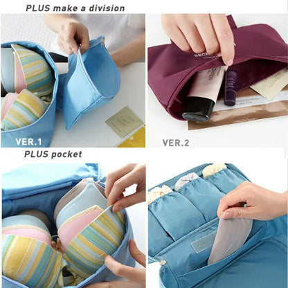 Women Waterproof Oxford Bra Underwear Socks Packing Cube Storage Bag Portable Solid Travel Luggage Organizer