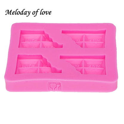 Milk letter chocolate Candles Resin Clay Butter Cookie DIY fondant baking cake decorating tools silicone mold T0014