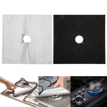 6pcs Gas Stove Cover Cooker Protector Reusable Aluminum Foil Gas Stovetop Protector Safe Cook and Keep Clean Kitchen Accessories