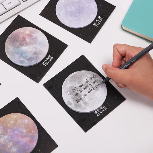 1PC To The Universe Memo Notepad Notebook Memo Pad Self Adhesive Sticky Notes Bookmark Gift Stationery