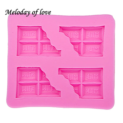 Milk letter chocolate Candles Resin Clay Butter Cookie DIY fondant baking cake decorating tools silicone mold T0014