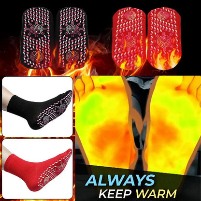 Hot Magnetic Therapy Comfortable Breathable Foot Massager Fire Moxibustion Physical Self-Heating Health Care Warm Foot Socks