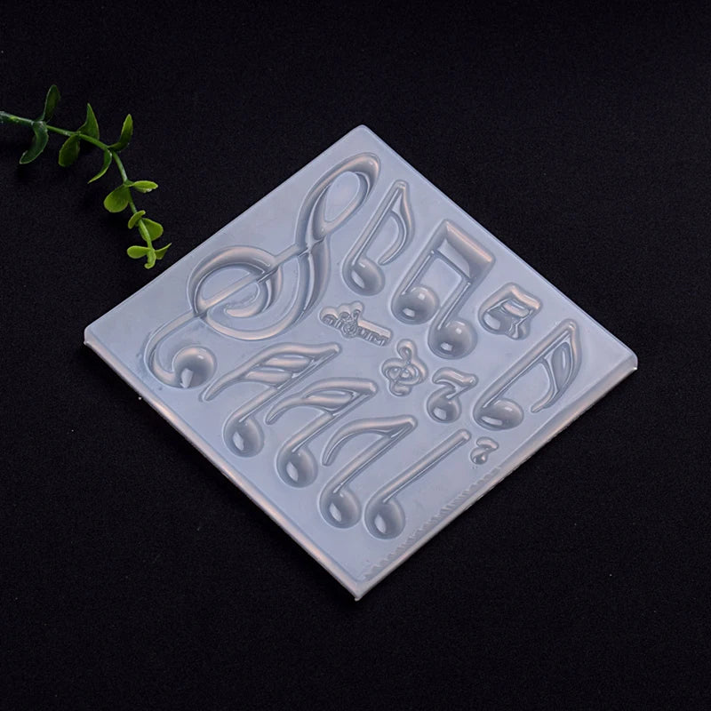 1pcs UV Resin Jewelry Liquid Silicone Mold Music Notes Shape Silicone Mold Resin Charms Mold For DIY Decorate Making Jewelry
