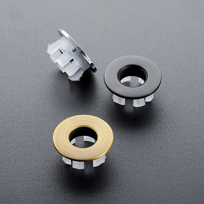1Pcs Sink Hole Round Overflow Cover Ceramic Pots Plastic/Copper Insert Chrome Basin Sink overflow cover