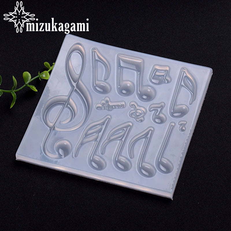 1pcs UV Resin Jewelry Liquid Silicone Mold Music Notes Shape Silicone Mold Resin Charms Mold For DIY Decorate Making Jewelry