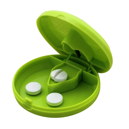 1pc Pill Tablet Pill Cutter Divider PP Material Portable Organizer For Medicine Splitter Hold Storage Box