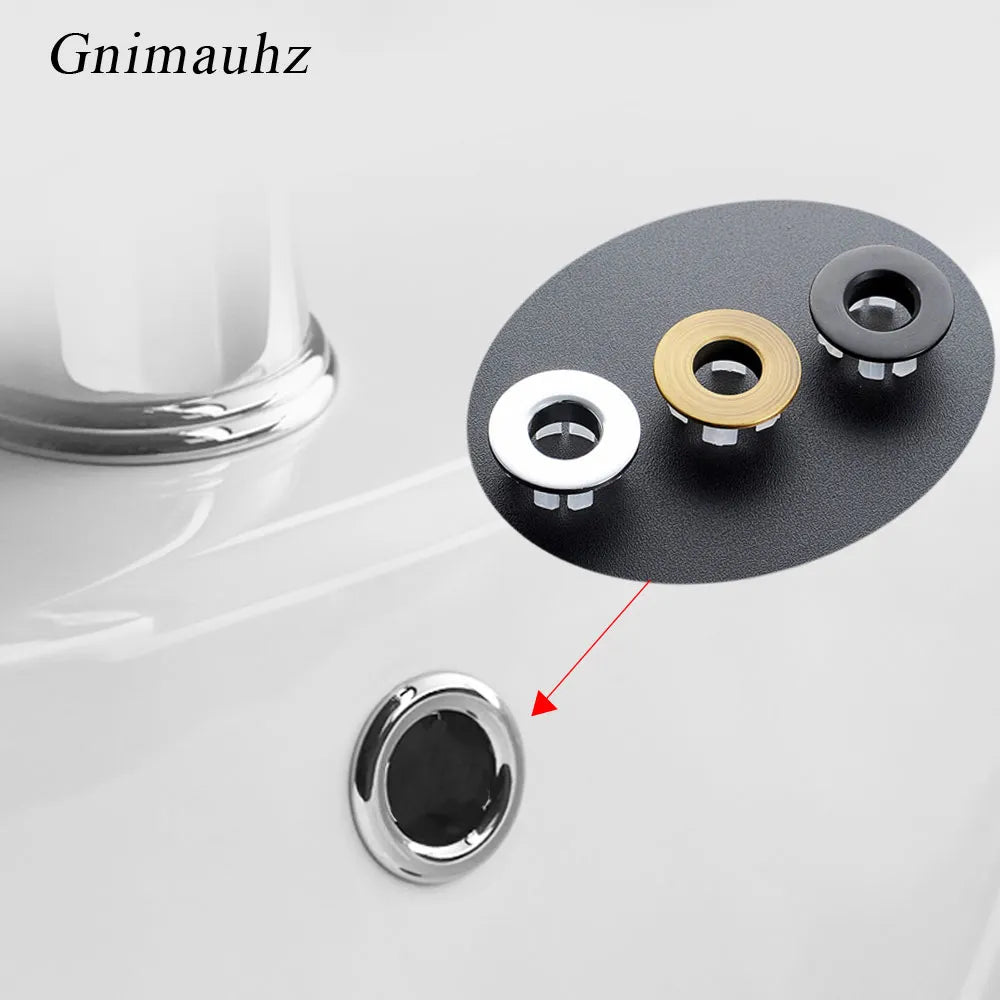1Pcs Sink Hole Round Overflow Cover Ceramic Pots Plastic/Copper Insert Chrome Basin Sink overflow cover