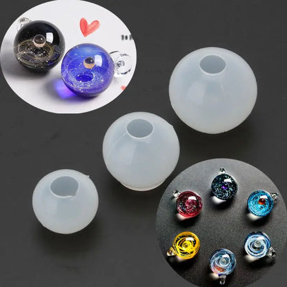 20 25 30mmUniverse Ball Pendant Epoxy Resin Silicone Mold Jewelry Making Tools