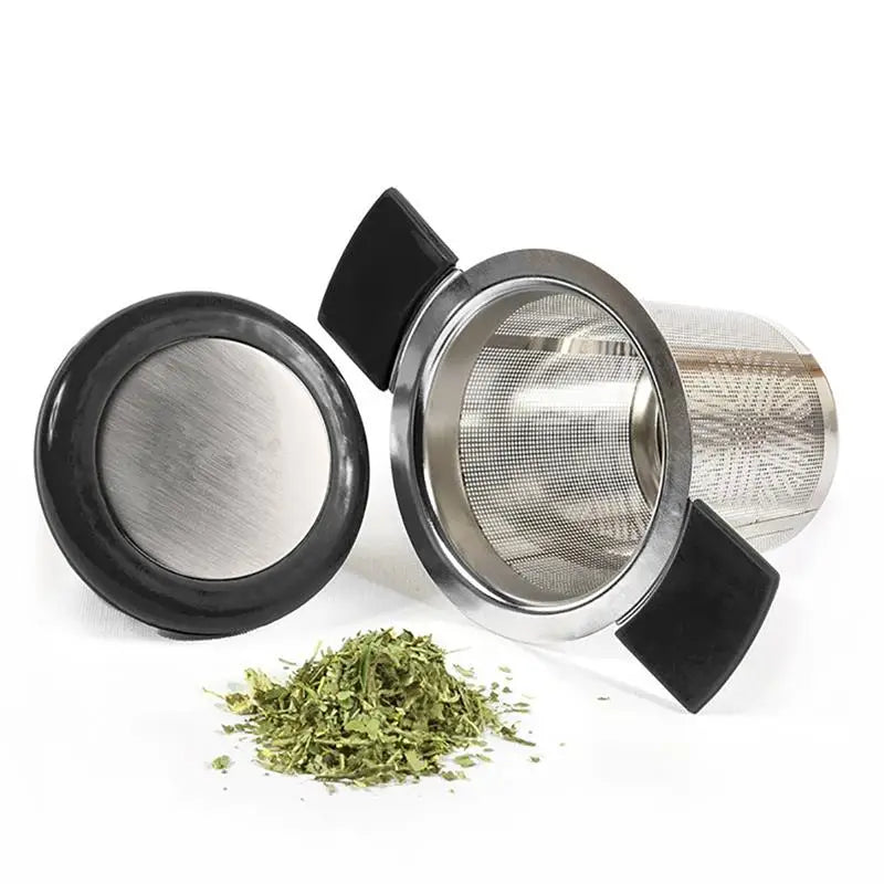 Stainless Steel Reusable Tea Infuser Basket Fine Mesh Tea Strainer With Handles Lid Tea and Coffee Filters for Loose Tea Leaf