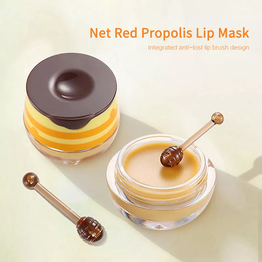 Propolis Lip Balm Moisturizing Lip Mask Nourishing Anti-wrinkle Anti-cracking Unisex Lip Care Makeup Lip Lines Exfoliating