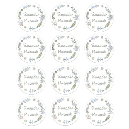 24/48pcs EID Mubarak Decor Stickers Ramadan Mubarak Decoration Islam Muslim Festival Favor Gifts Labels HAJJ Ramadan Kareem