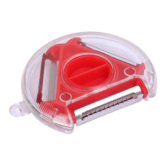3 In 1 Magic Trio Peeler Set Slicer Stainless Steel Peeler Shredder Cutter Multi Peel Blade Grater Kitchen Accessories Non-Slip