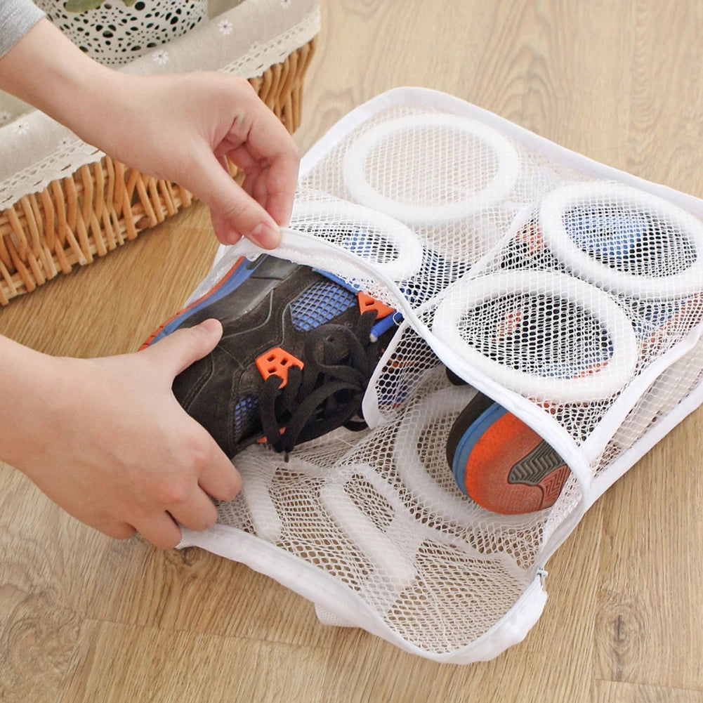 Laundry Shoes bag Protective Underwear Bra Mesh Wash Organizer storage bag  Home Washing Dry Shoe Zipper Laundry Bags 3 Colors