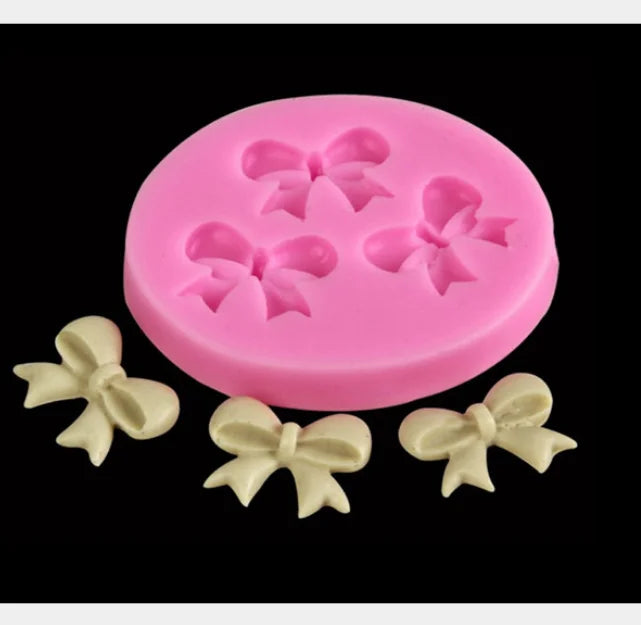 1pc Cake Mold Bowknots Flower 3D Fondant Mold Silicone Cake Decorating Tool Chocolate Soap Stencils Kitchen Baking Accessories