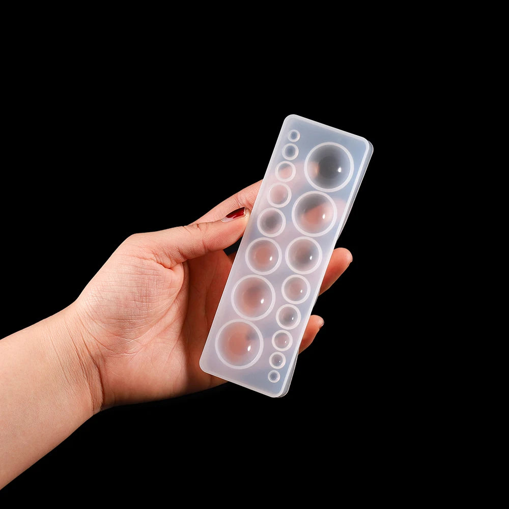 1pcs Silicone Mold half ball Oblate Cabochon Pendant Resin Silicone Mould Handmade Tool Epoxy Resin Molds Jewelry Making