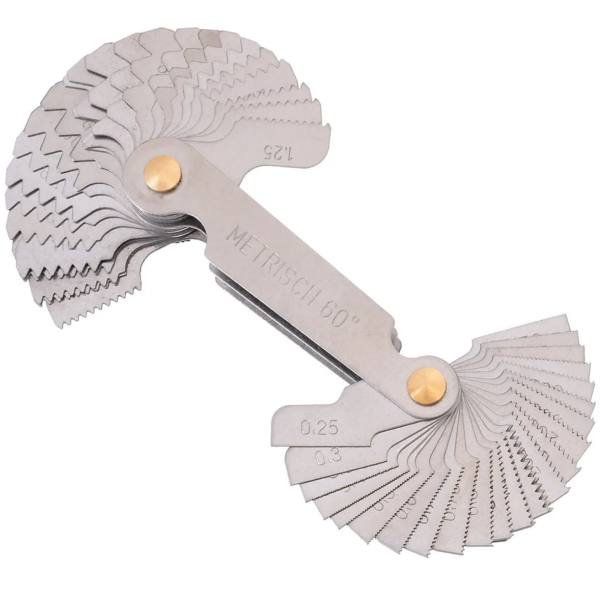55/60 Degree Metric Inch Thread Plug Gauge Gear Tooth Screw Pitch Gauges Measuring Carbon Steel Center Measurement Lathe Combina