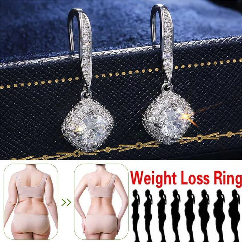 1 Pair Magnetic Slimming Earrings Lose Weight Body Relaxation Massage Slim Ear Studs Patch Health Jewelry