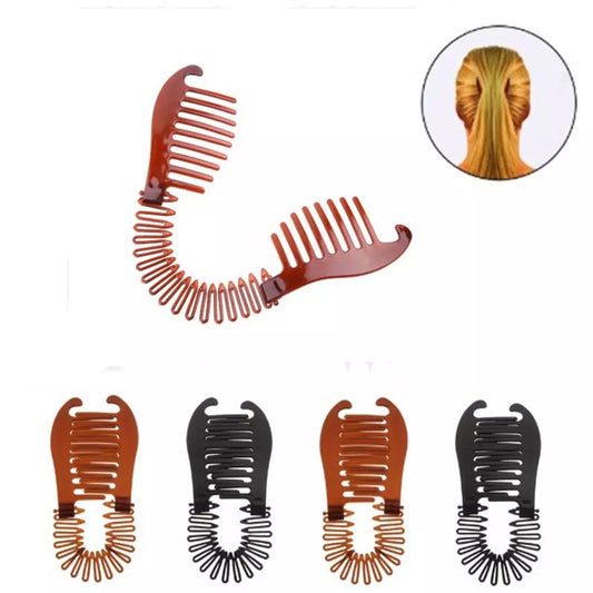 Elastics Hair Braider Banana Clip for Women Girls Hair Claw Clip Fish Shape Banana Barrettes Hairpin Metal Hair Hair Accessories