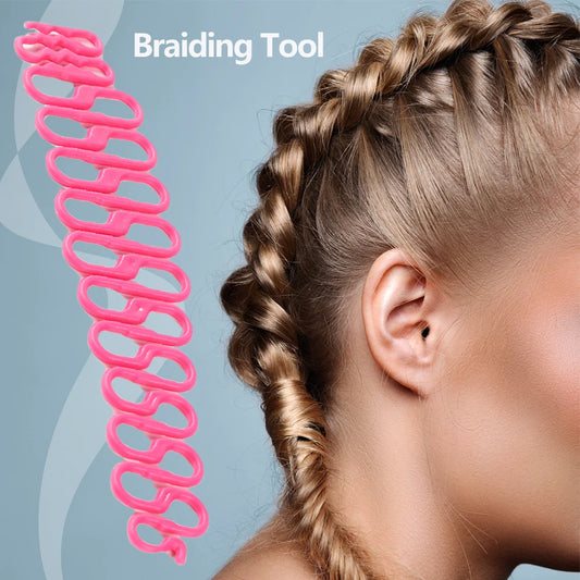 DIY Women Hair Braiding Tool Girls Centipede Braider Magic Centipede Braid Weave Braider Roller Hair Accessories Braiding Tools