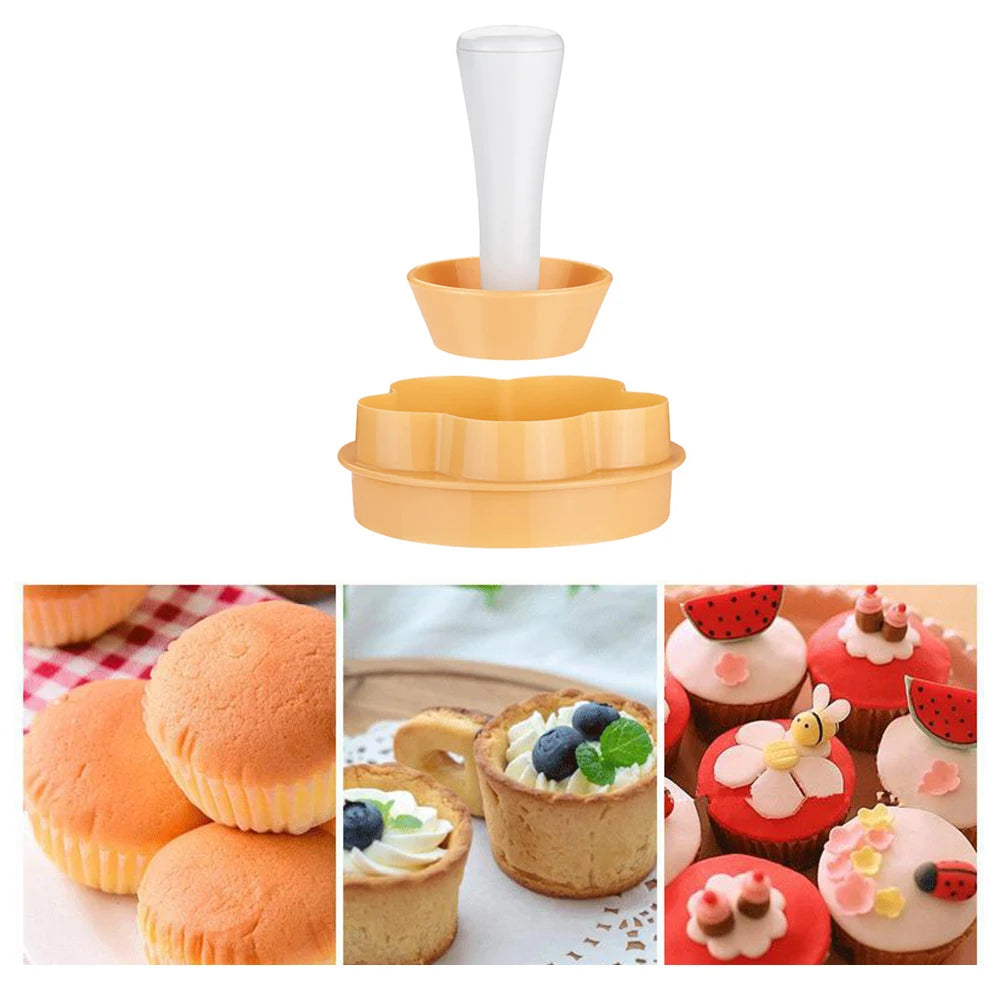 1PC Dough Egg Tart Shells Mold DIY Professional Burr-free Handle Smooth Rapid Prototyping Pastries Biscuit Cupcake Mold