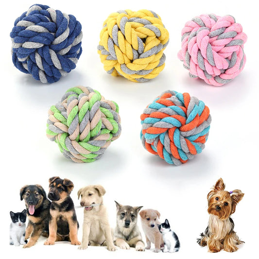New Dog Rope Interactive Toys Kit Tough Strong Knot Ball Pet Puppy Cotton Tooth Cleaner Playing Training Chew Toy Dog Supplies