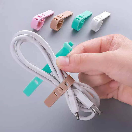 4Pcs Silica Gel Cable Winder Earphone Protector USB Phone Holder Accessory Packe Organizers  Creative Travel Accessories