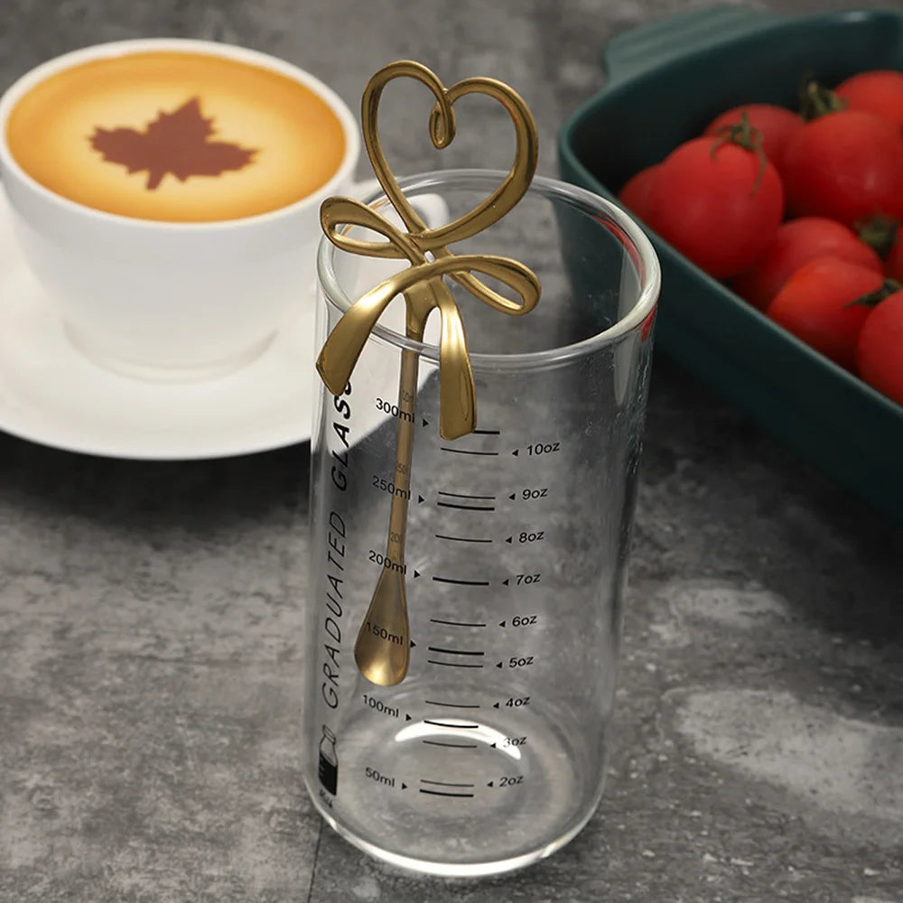 New Tea Coffee Mixing Spoon Mini Heart LOVE Spoon Long Handle Flatware Coffee Drinking Tools Kitchen Gadget Valentine's Day Gift