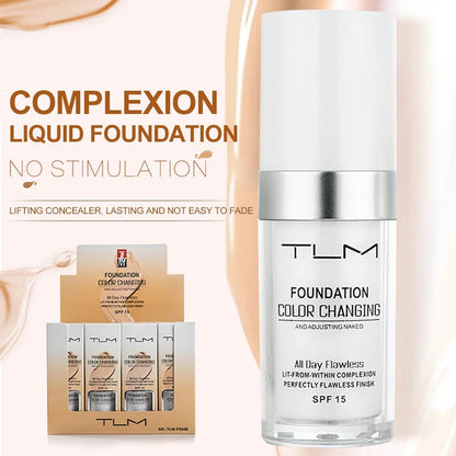 TLM Color Changing Liquid Foundation Makeup Change To Your Skin Tone By Just Blending Moisturizing 2019 30ml  maquiagem TSLM2