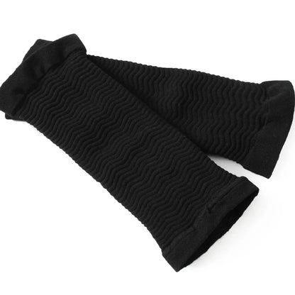 Elastic Compression Arm Warmers Female Men Slimming Calories Arm Sleeves Support Elbow Sock Massager Arm Wraps Solid Two Colors