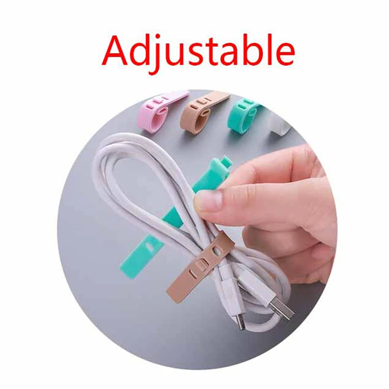 4Pcs Silica Gel Cable Winder Earphone Protector USB Phone Holder Accessory Packe Organizers  Creative Travel Accessories