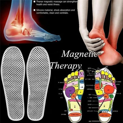 Magnetic Therapy Silicone Insoles Transparent Weight Loss Slimming Insole Massage Foot Care Shoe Pad Wholesale Dropshipping Sole