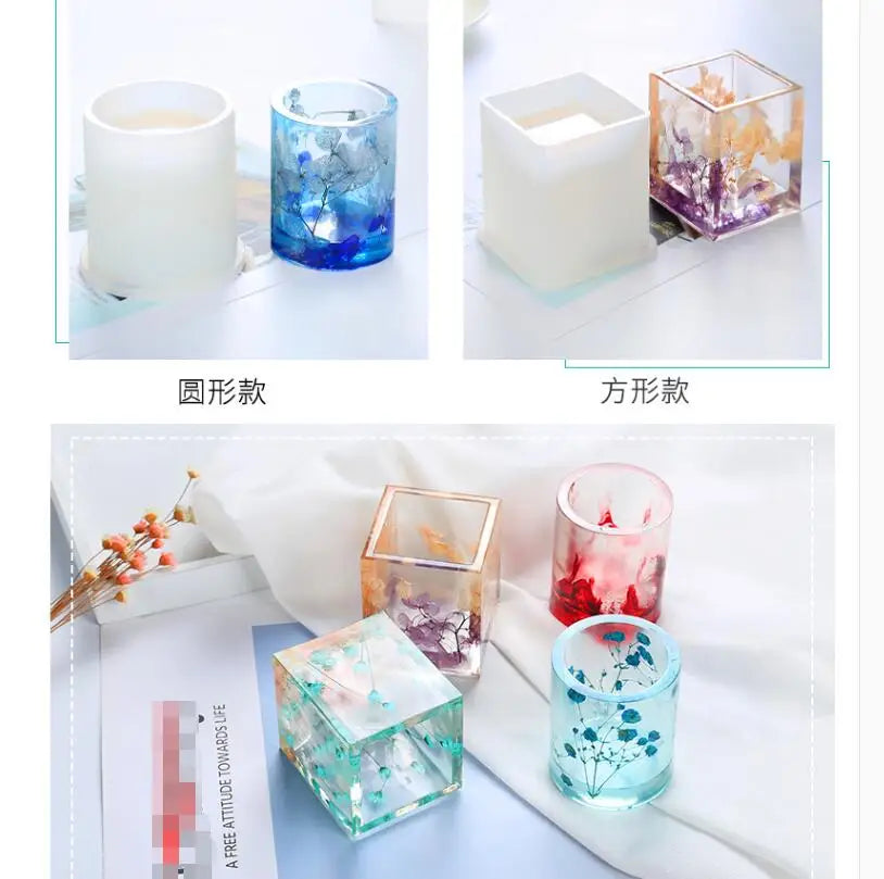 DIY Storage Pen Holder Silicone Mold DIY UV Resin  Jewelry Mold Craft Mold Jewelry Expoxy Resin Molds for Jewelry Making Tool
