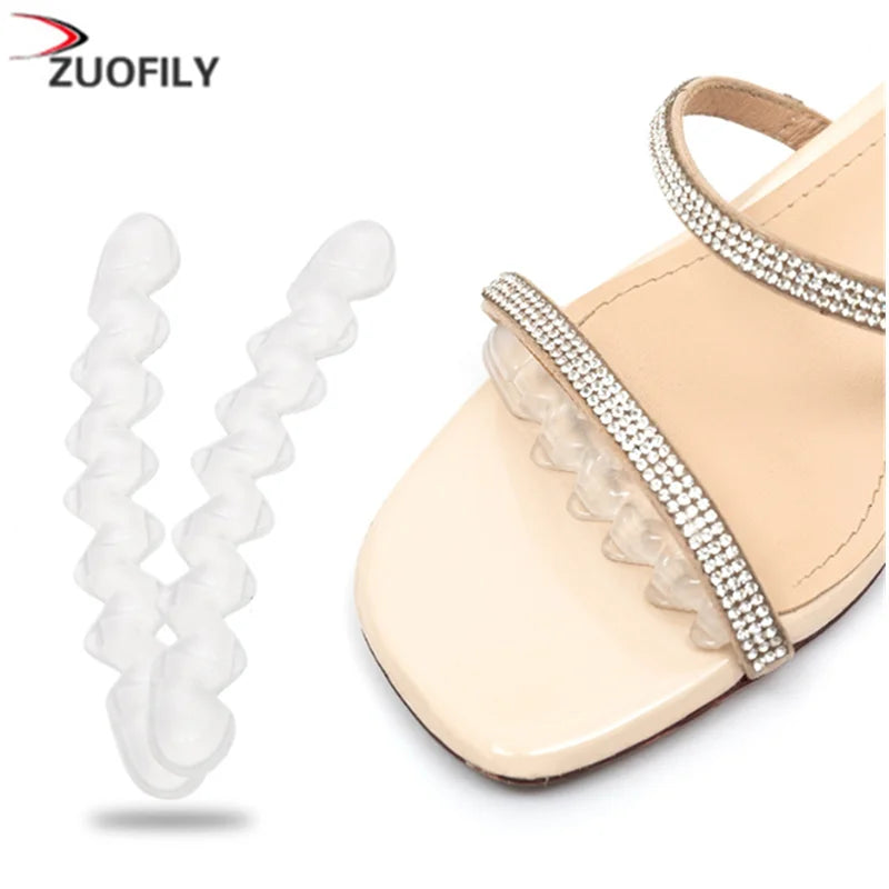 Fashion 1 Pair Women Soft Silicone Gel Ripple Anti-Skid Pad High Heels Stop SlipCushion Insoles Metatarsal Support Insert Pad