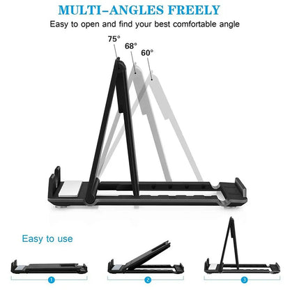 Adjustable Portable Phone Stand For iPhone Universal Plastic Tablet Holder Stand For iPad Samsung Huawei Laze Tablet Stand