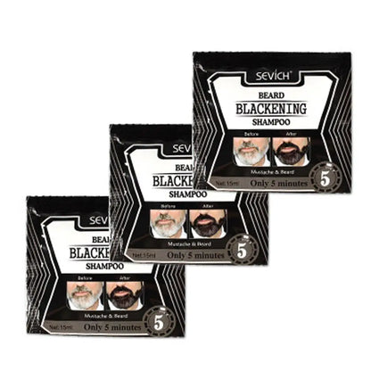 1/3/5pcs Beard Shampoo Black Beard Shampoo Beard Coloring Liquid Beard For Men Beard Care