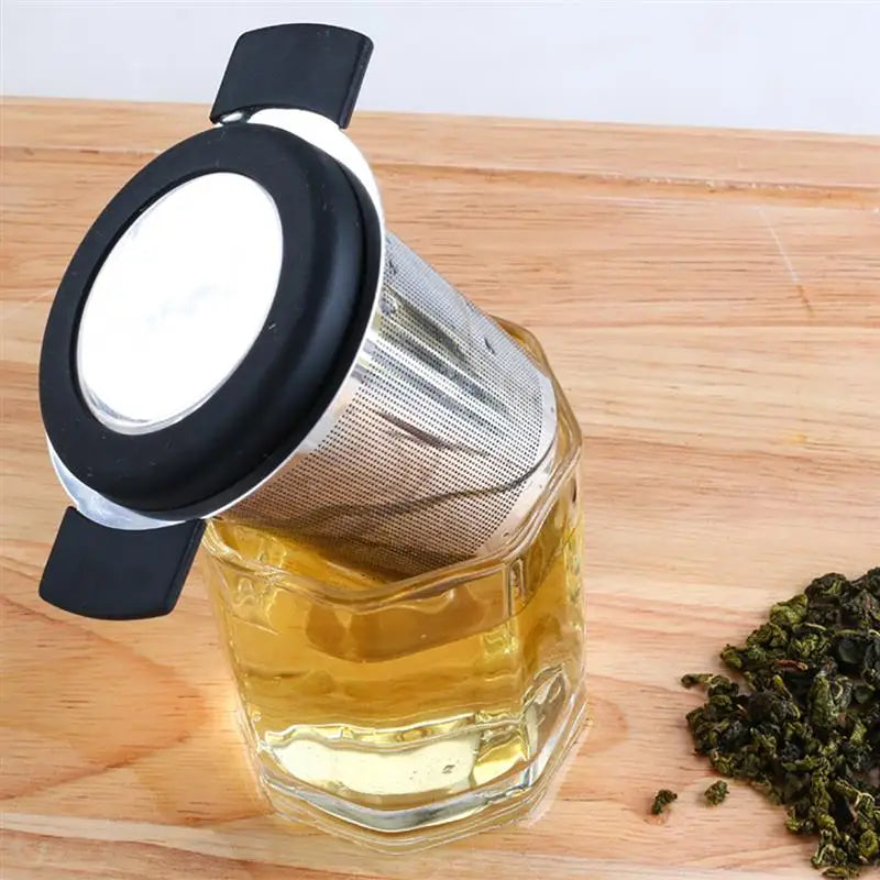 Stainless Steel Reusable Tea Infuser Basket Fine Mesh Tea Strainer With Handles Lid Tea and Coffee Filters for Loose Tea Leaf