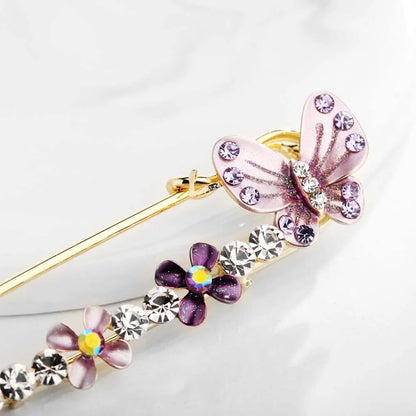 Fashion Pearl Pendant Charm Hijab Pins for Women Peacock Swan Butterfly Brooches Pin Safety pin Jewelry Accessories
