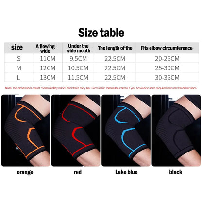 1PCS Elbow Support Elastic Gym Sport Elbow Protective Pad Absorb Sweat Sport Basketball Arm Sleeve Elbow Brace Dropship