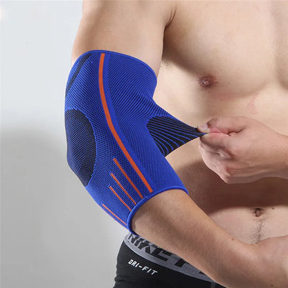 1pcs Elbow Support Elastic Gym Sport Elbow Protective Pads Men Absorb Sweat Sports Elbow Pads Basketball Arm Sleeve Elbow Brace