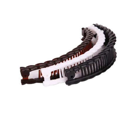 Solid Color Banana Hair Clip For Women Wave Comb Hairpin Disc Hair  Tools Fashion Practical Hair Accessories