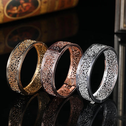 Morocco Hollow Bracelet For Women Nationality Open Sleeve Bracelet Arab Wedding Jewelry