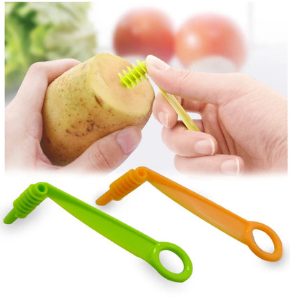 1pcs Manual Potato Tower Spiral Spiral Screw Slicer Carrot Cucumber Vegetables Spiral Knife Kitchen Tools Cocina Baking Cooking