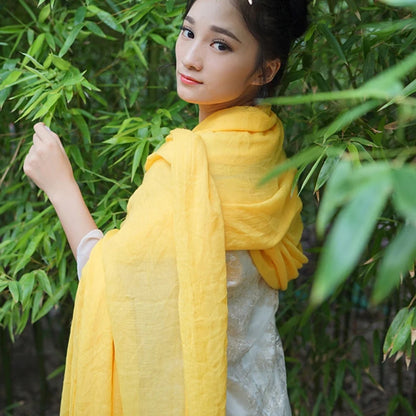 180*50cm Candy Colored Women Scarf Cotton Linen Long Scarf Solid Color Soft Scarves Shawls For Lady Muslim Hijab Muffler Scarf